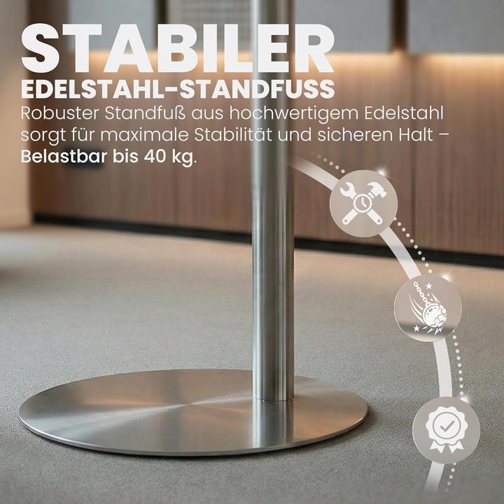 CLP TV Standfuss universal 55 65 75 Zoll, modern, eckig, Metallgestell, für grosse Fernseher, Stabil