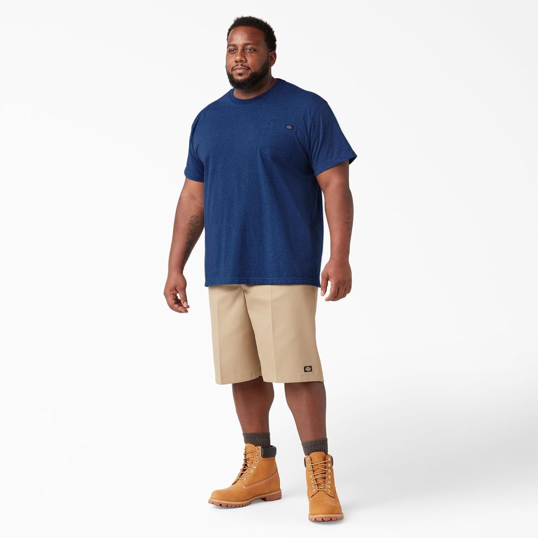 Dickies T-Shirt für Herren, kurzärmelig, schwer, Rundhalsausschnitt 2 Jahre Limoges Single Dye Heath