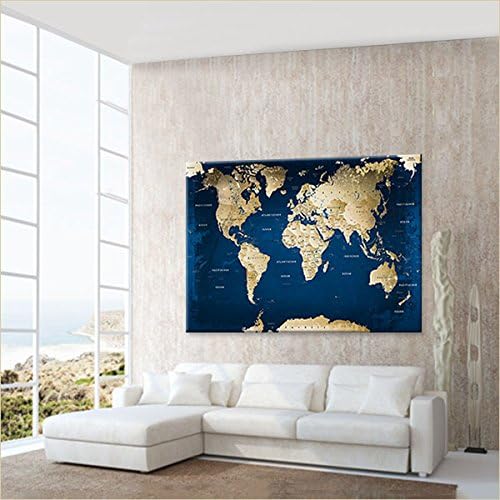 Weltkarte Ocean, 100 x 70 cm, einteilig, Premium ohne Kork, deutsch Ocean 100 x 70 cm, einteilig, Oc
