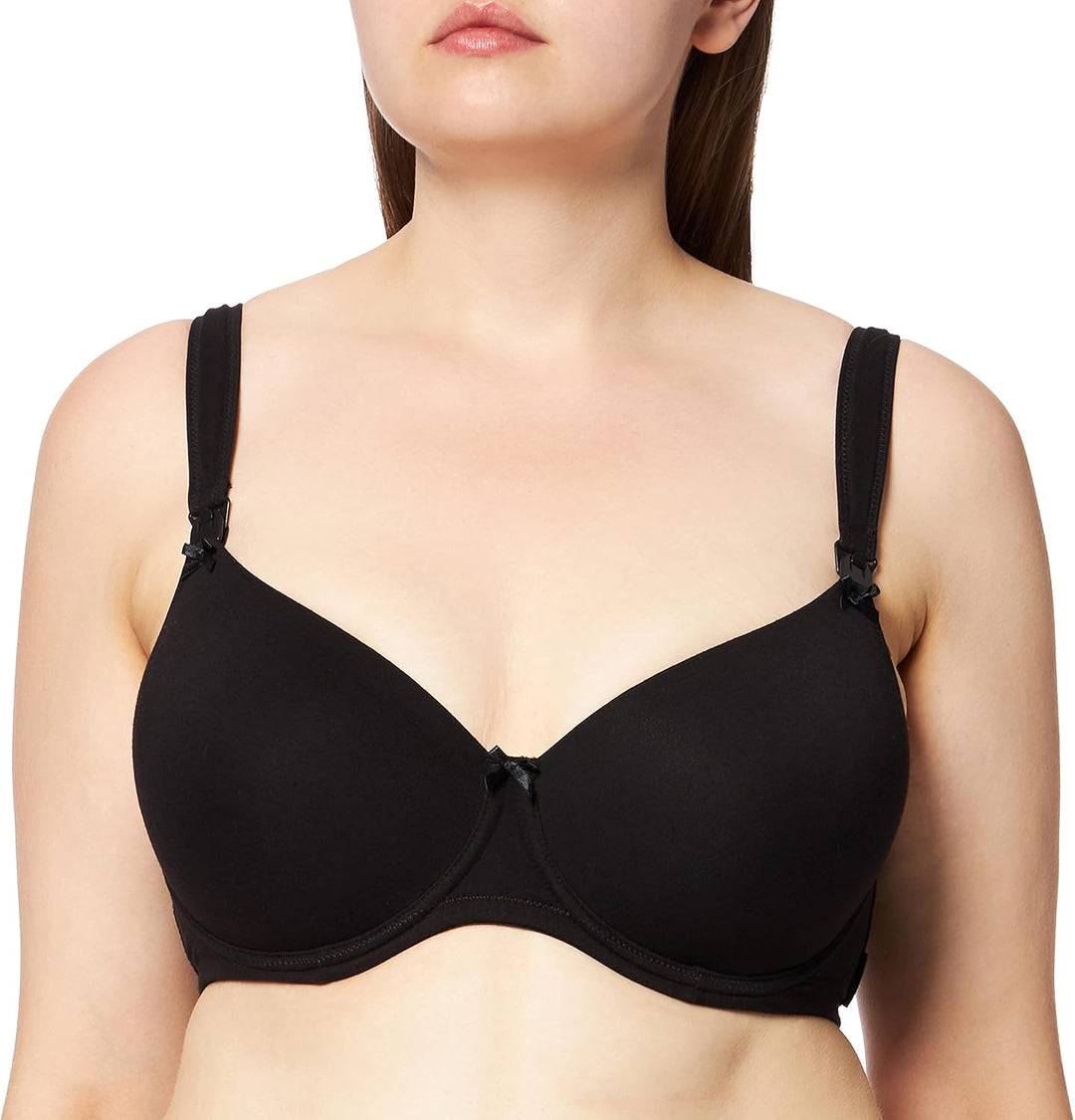 Noppies Damen Cotton Comfort Nursing Bra Gepolsterter BH, Undurchsichtige, Schwarz (Black C270)