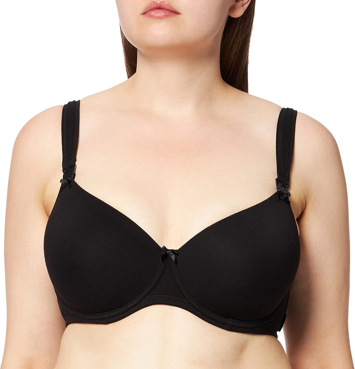 Noppies Damen Cotton Comfort Nursing Bra Gepolsterter BH, Undurchsichtige, Schwarz (Black C270)