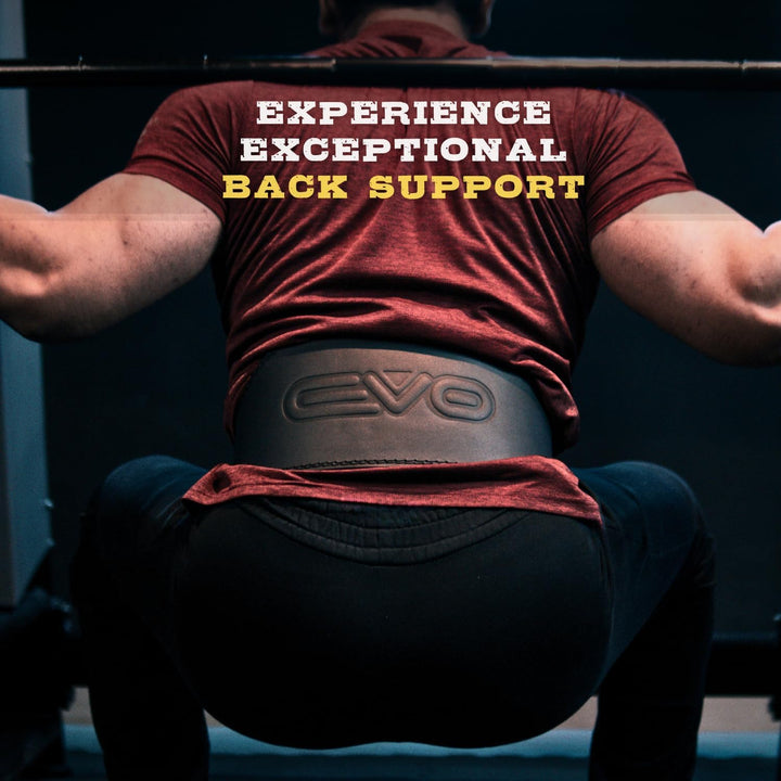 EVO Fitness 4” 6” Gewichthebergürtel Herren Damen Mit 18" Handgelenkschlaufen Gym Deadlift Gepolster
