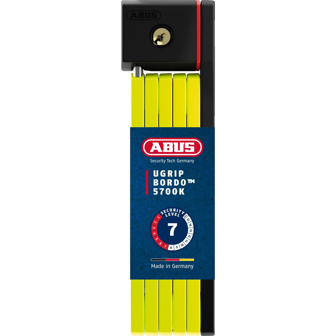 ABUS Faltschloss Bordo uGrip 5700K SH mit Halterung - Fahrradschloss mit 5 mm starken Stäben - ABUS-