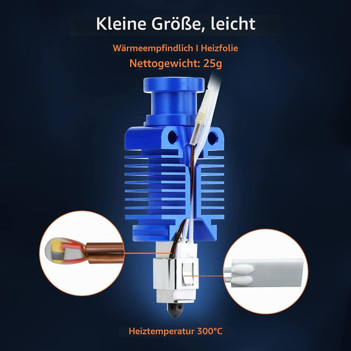 Upgrade Ender3 Keramik Heizkern CHC Hotend 24V Kupfer Heizblock Titan Heatbreak Verbesserte Düse Kom