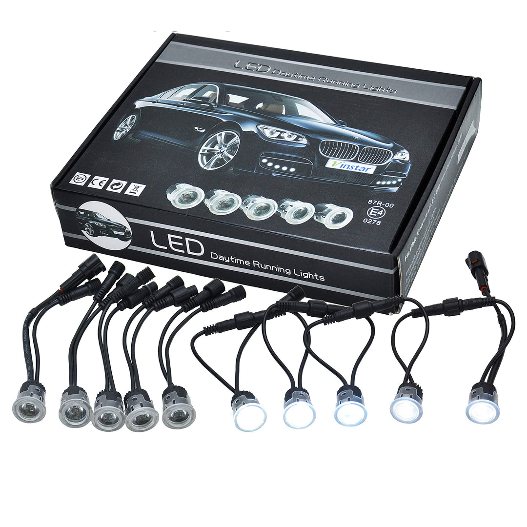 LEDflex flexibles Flex-Design Tagfahrlicht mit 10 LEDs - STVZO passend für alle PKW mit R-87 Zulassu