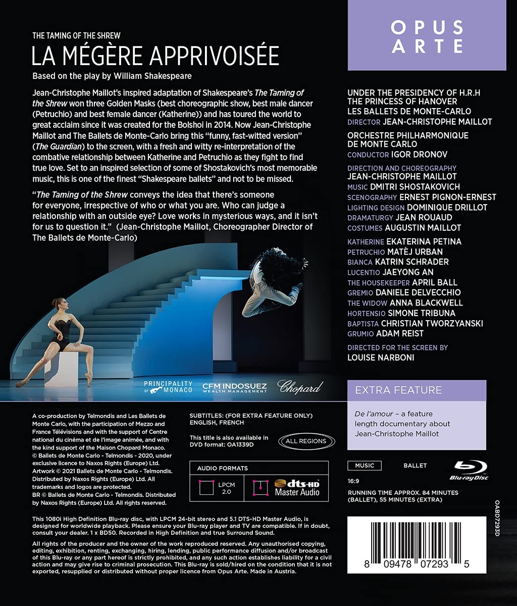 La Megere Apprivoisee, Blu-ray