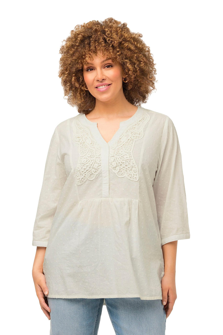 Ulla Popken Damen Blusen 50-52 Offwhite, 50-52 Offwhite