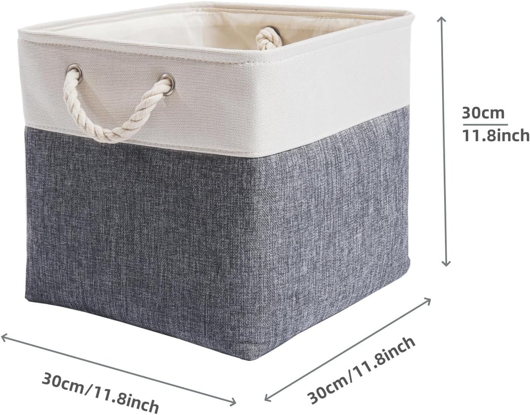 Mangata Aufbewahrungsbox,(30x30x30cm) Aufbewahrungskorb Stoff, Box in Würfel für Schrank, Regal, und