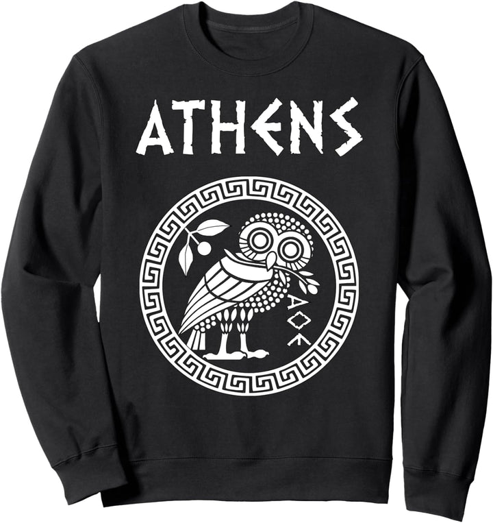 Athenische Eule, Symbol der Göttin Athena Sweatshirt