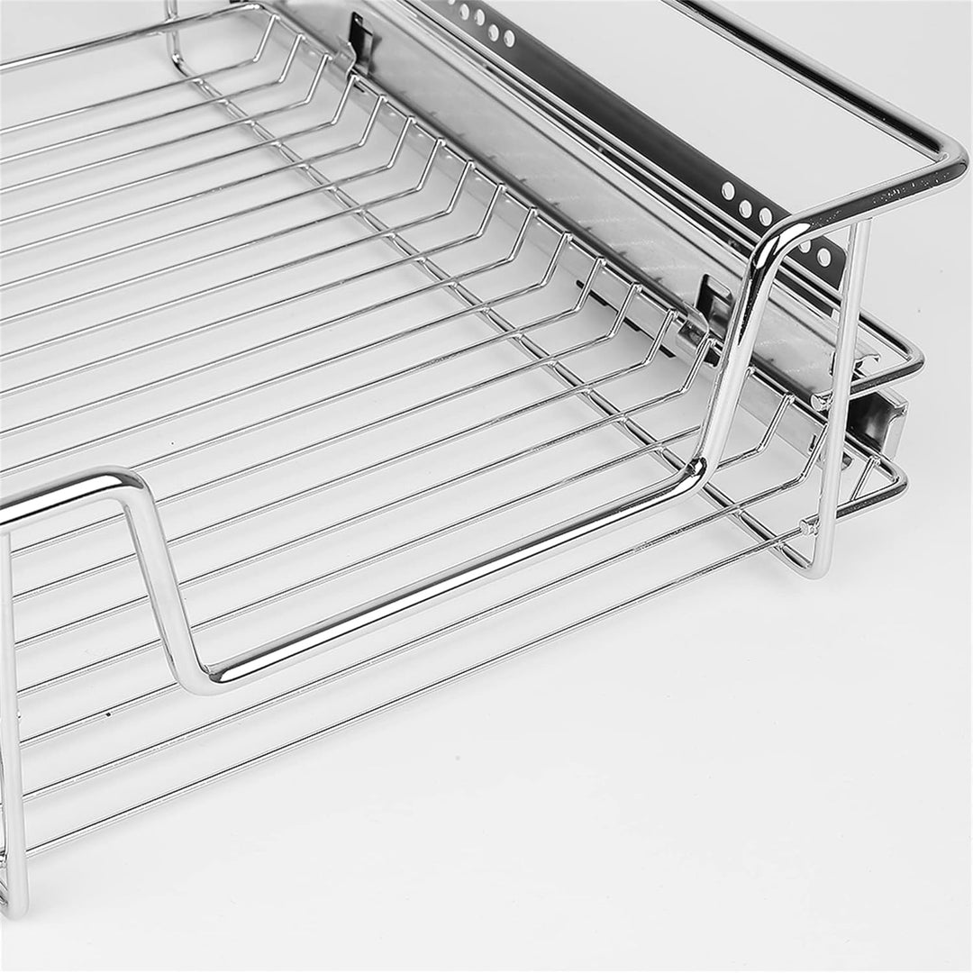 MINGYI 2 Stück DIY Schublade für Küche, Schiebekorb mit kompletten Schienen, Aufbewahrungskorb unter
