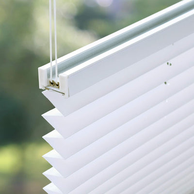 SchattenFreude Basic Klemmfix-Plissee für Fenster | Mit Klemm-Haltern | Ohne Bohren | Reinweiss, Bre
