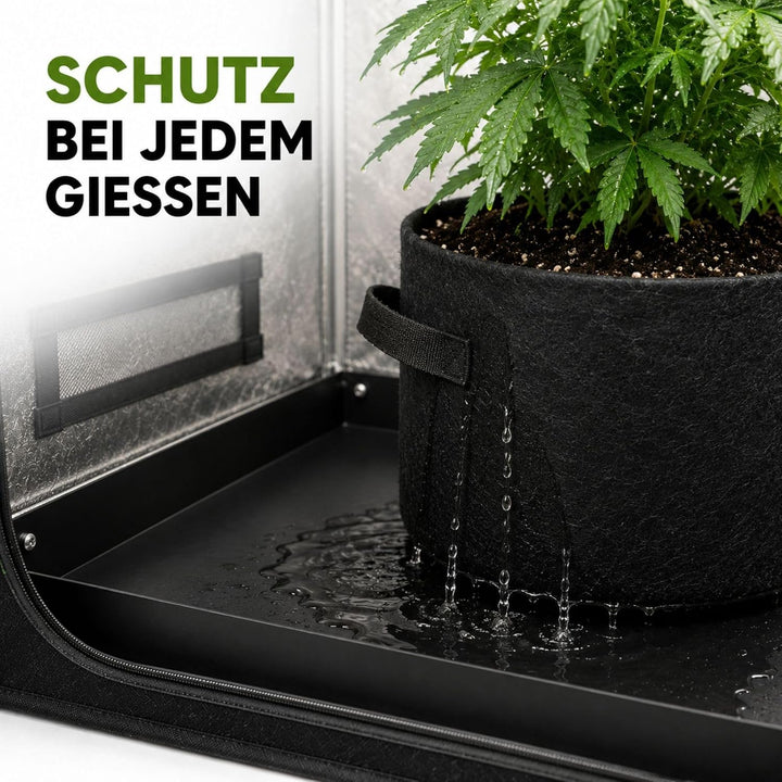 Weedness Secret Jardin Water Tray 60x60 cm für Grow-Box - Plane Folie Auffang Wanne Bewässerung Zube