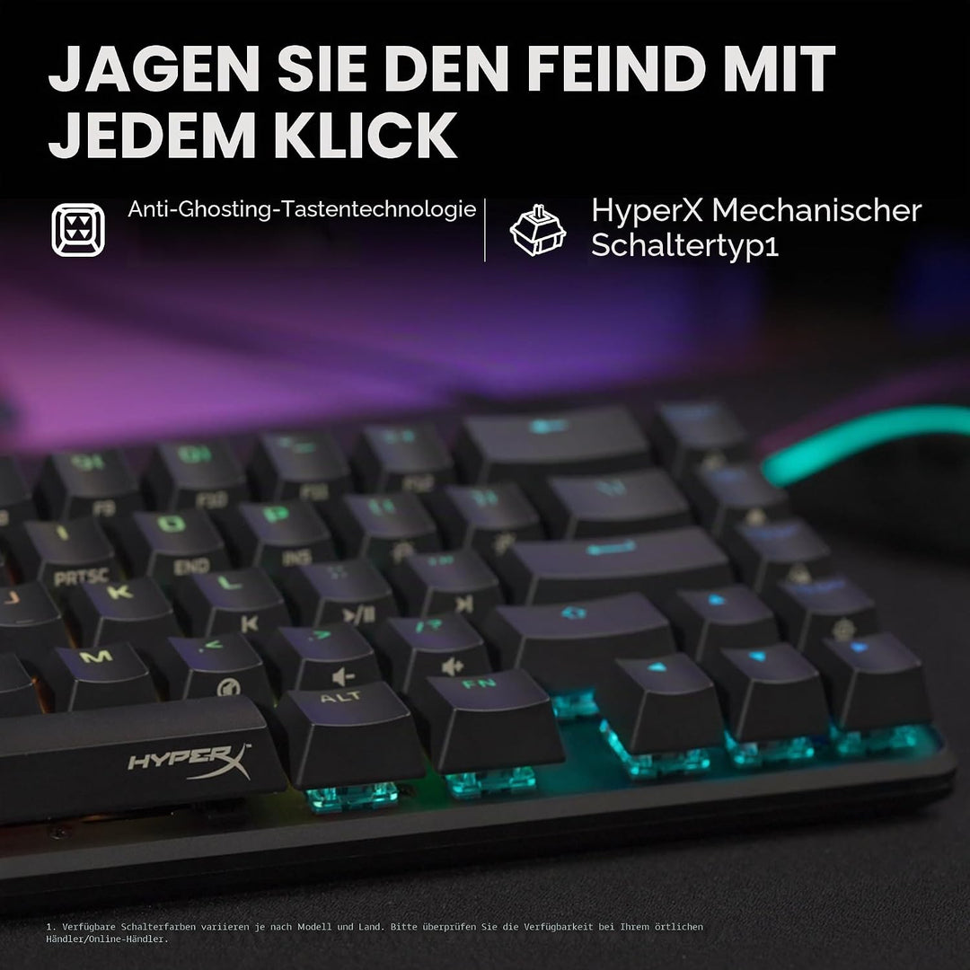 HyperX Alloy Origins 65 – Mechanische Gaming-Tastatur - Ultrakompakter 60% Formfaktor - HyperX Red A