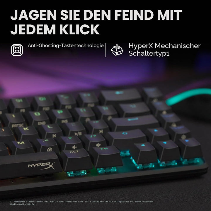 HyperX Alloy Origins 65 – Mechanische Gaming-Tastatur - Ultrakompakter 60% Formfaktor - HyperX Red A