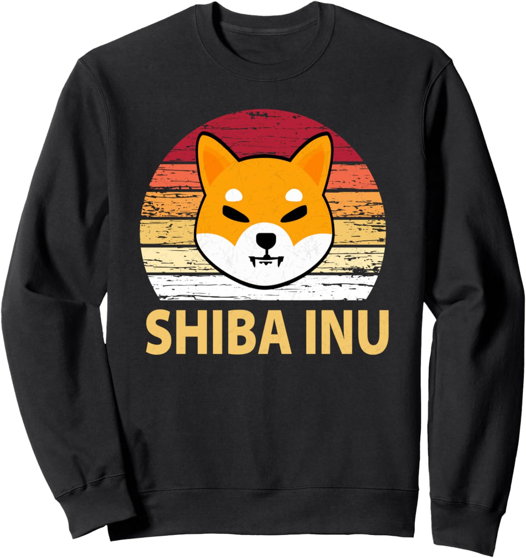 $SHIB Shiba Coin Shirt, Retro Sunset Shiba Inu Sweatshirt