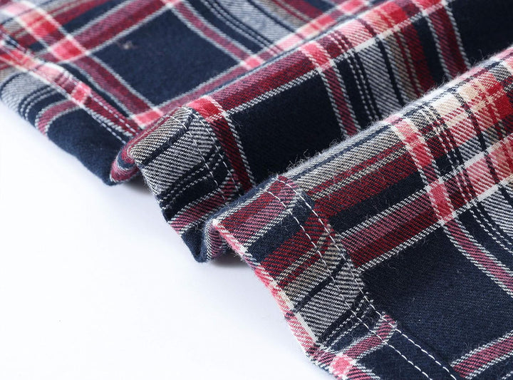 MoFiz Herren Pyjamahose Warm Lang Baumwolle Weich Schlafanzughose Kariert Winter Nachtwäsche Freizei