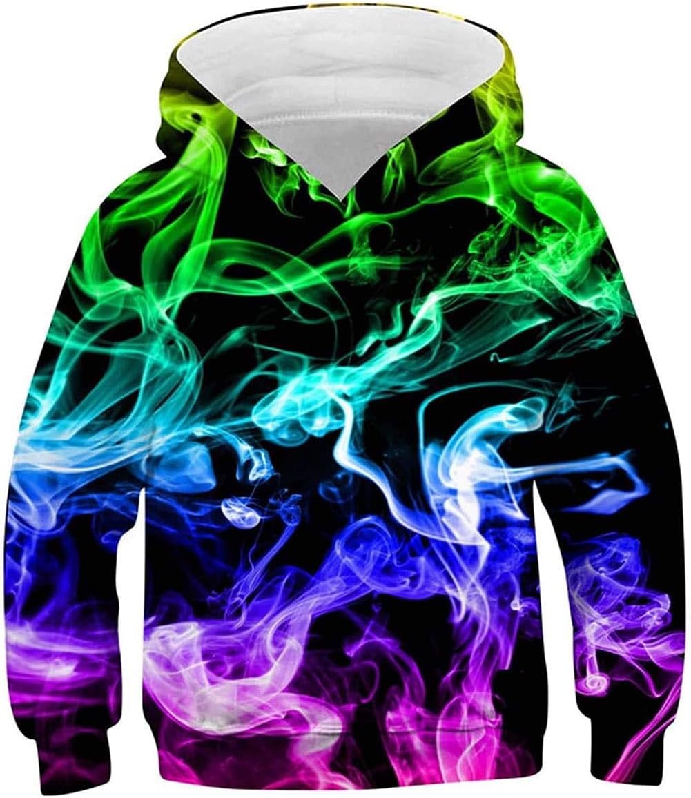 kids4ever Unisex Kinder Hoodie 3D Lustig GedrucKt Kapuzenpullover Langarm Pullover Hoodies Sweatshir
