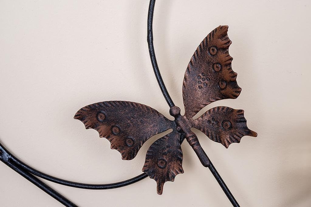 DanDiBo Wandteelichthalter Herz 39 cm Schwarz Teelichthalter Metall Wandleuchter Kerze, Schwarz
