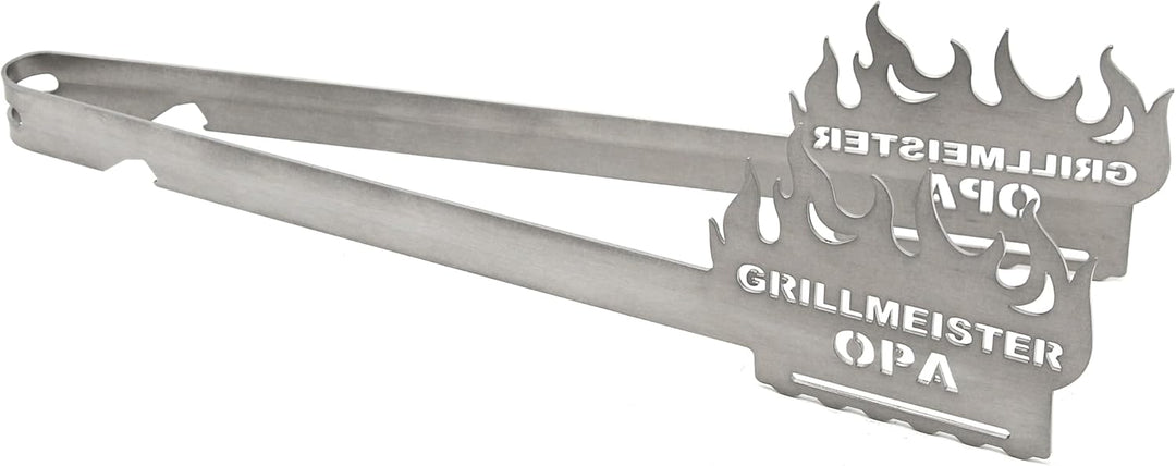 Grillzange Motiv Grillmeister Opa, spülmaschinengeeignet, Geschenkidee, Männergeschenk, Geschenk für
