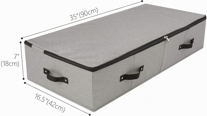 iwill CREATE PRO Grosse, robuste Unterbett-Aufbewahrungsbox mit Reissverschluss Deckel, starre, robu