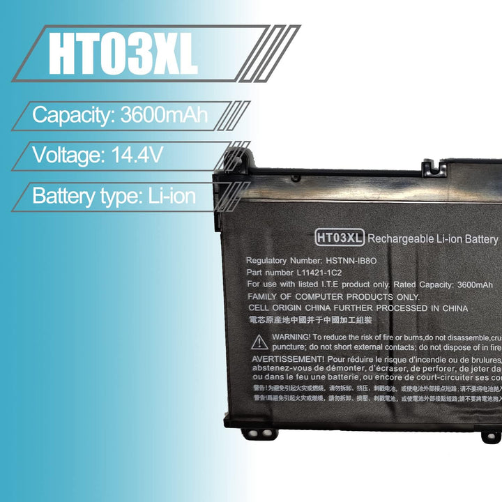 FengWings® HT03XL HSTNN-IB8O L11421-IC2 Akku, Ersatzen für HP Pavilion 14-CE 14-CF 14-CK 14-cm 14-DH