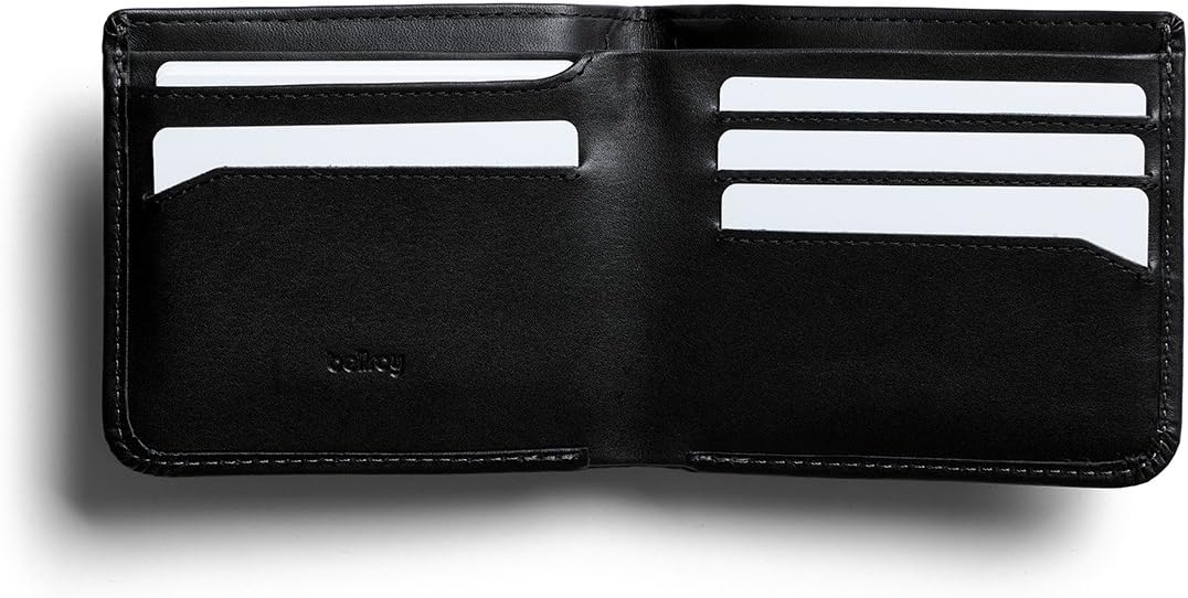 Bellroy Hide & Seek – dünne, klassische Lederbörse, optionaler RFID-Schutz (max. 12 Karten plus Sche