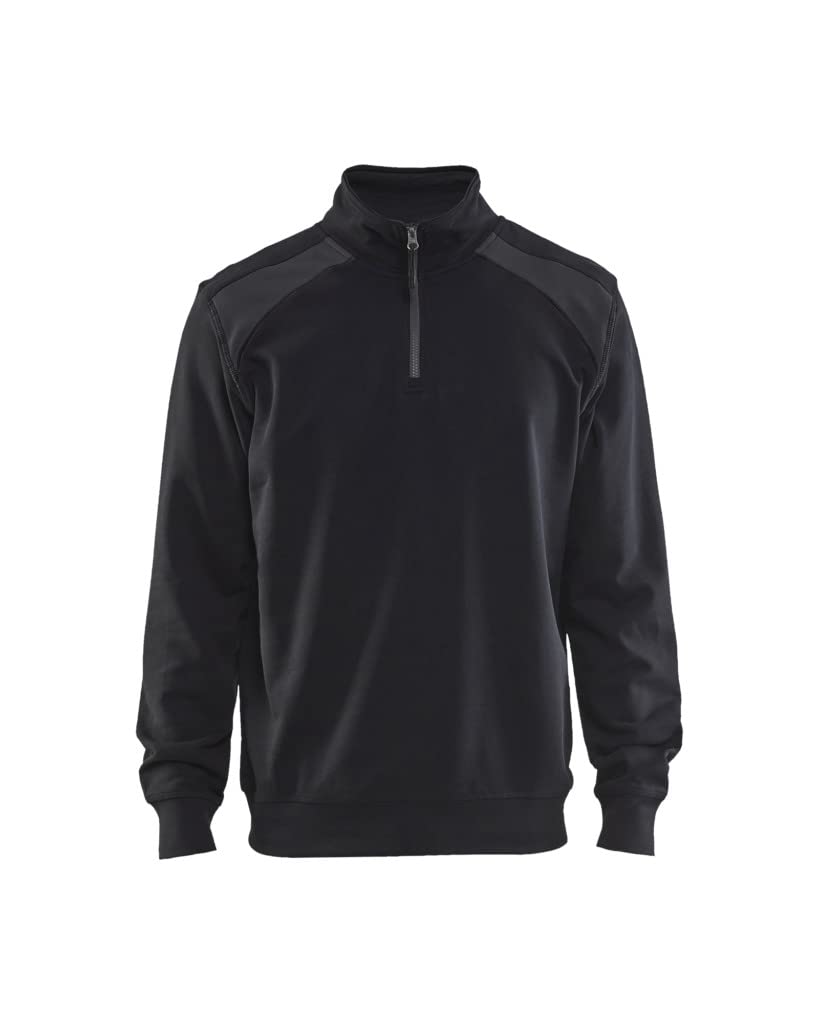 BLÅKLÄDER Blaklader Zweifarbiges Sweatshirt mit halbem Reissverschluss 3353-1158 - Grösse XS - Schwa