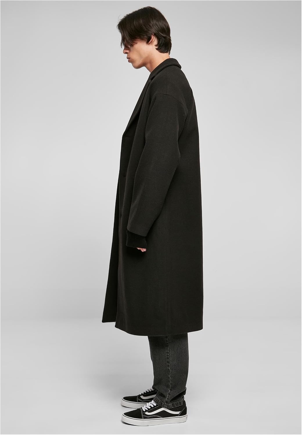 Urban Classics Herren Long Coat, Herren Mantel, Damen und Herren Gürtel, erhältlich in vielen versch