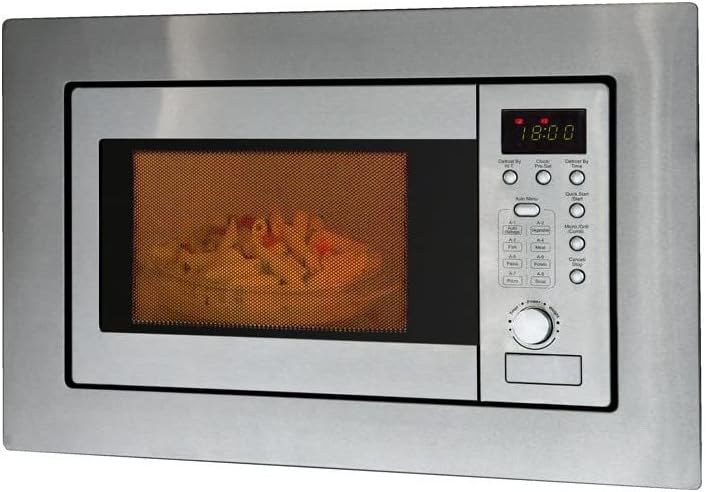 Bomann MWG 2215 EB Mikrowelle Edelstahl 800W Einbaufähig, Grillfunktion