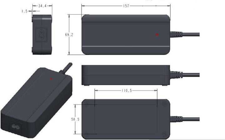 Enerpower Li-Ion Ladegerät 42V für Raleigh Leeds Dover Stoker Impulse System mit Akku 36V-37V XLR-4