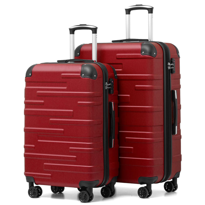 COOLIFE Hartschalen-Koffer Rollkoffer Reisekoffer Vergrösserbares Gepäck (Nur Grosser Koffer Erweite