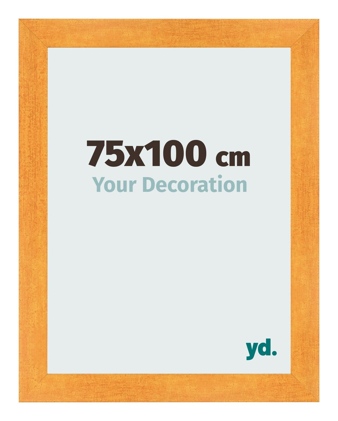yd. Your Decoration - Bilderrahmen 75x100 cm - Orange - Bilderrahmen aus MDF mit Acrylglas - Antiref