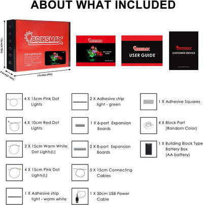 BRIKSMAX 10309 Led Licht für Lego Sukkulenten - Compatible with Lego Creator Expert Bausteinen Model