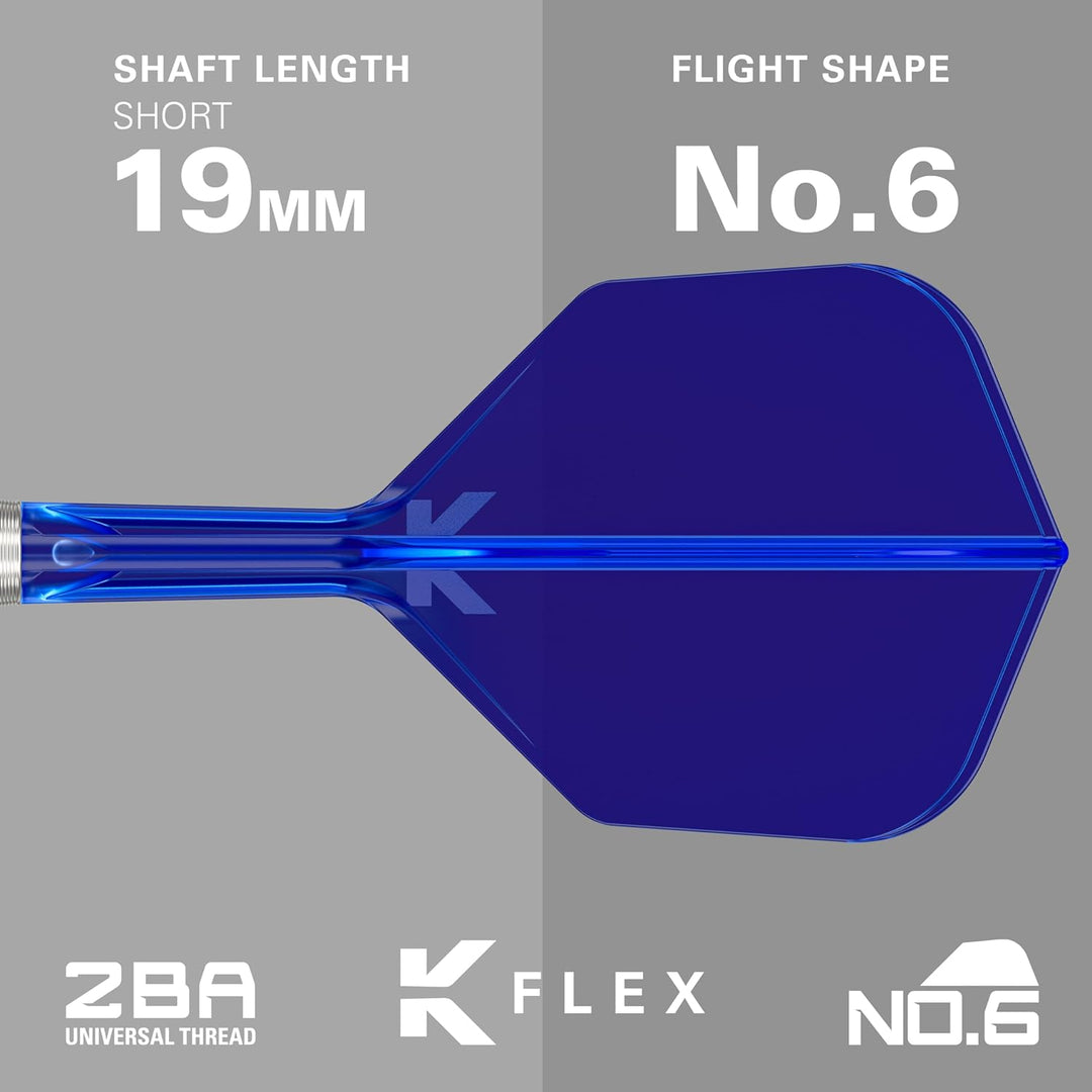 Target Darts 975 Ultra Marine 97.5% Wolfram Soft Tip Dart Satz with K-Flex 18G, 18G
