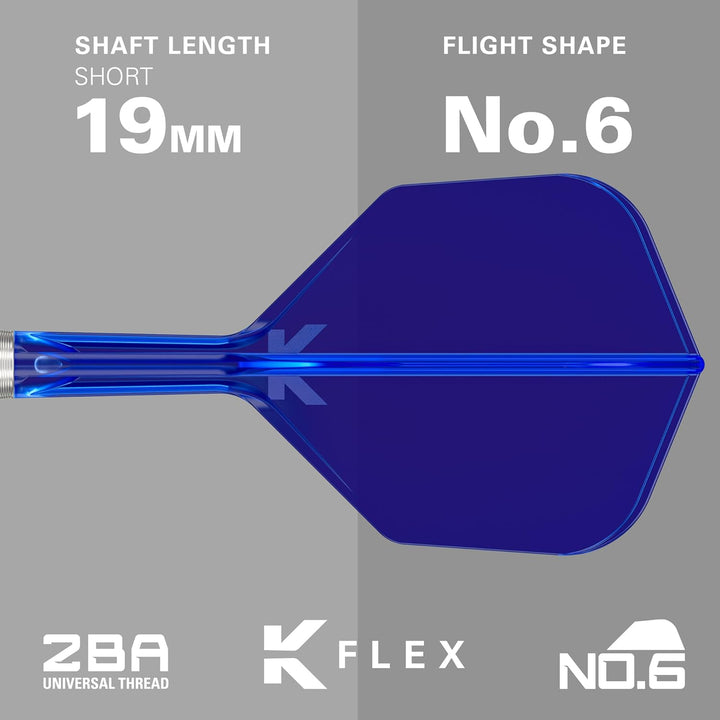 Target Darts 975 Ultra Marine 97.5% Wolfram Soft Tip Dart Satz with K-Flex 18G, 18G