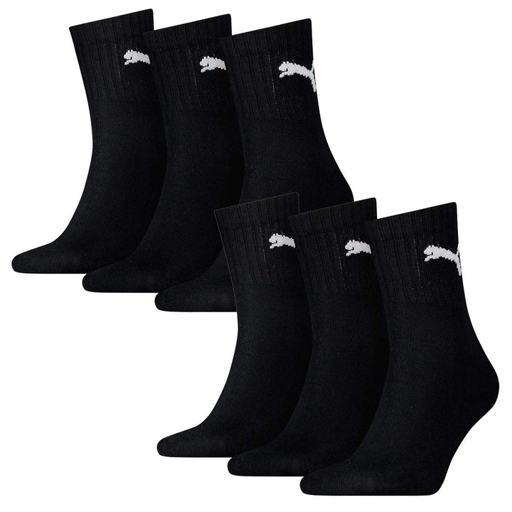 PUMA Herren Short Crew Socks Sportsocken mit Frotteesohle 6er Pack Sportsocken (6er Pack) 39-42 Schw