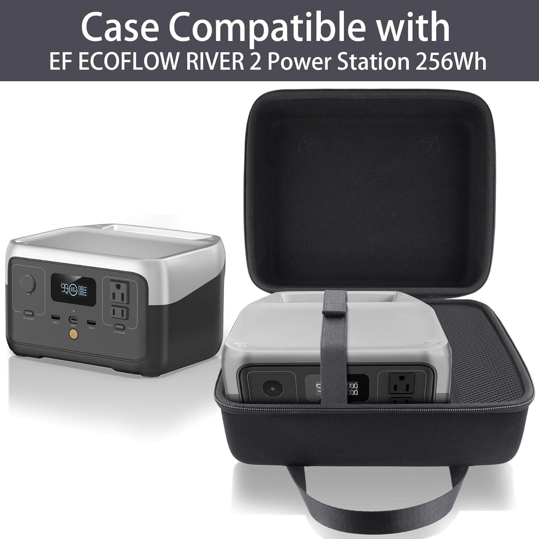 co2CREA Hart Reise Schutz Hülle Etui Tasche für EF ECOFLOW Tragbare Powerstation River 2 256Wh LiFeP