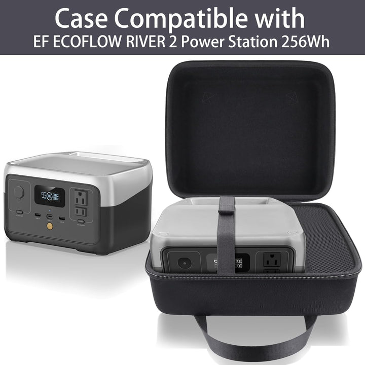 co2CREA Hart Reise Schutz Hülle Etui Tasche für EF ECOFLOW Tragbare Powerstation River 2 256Wh LiFeP