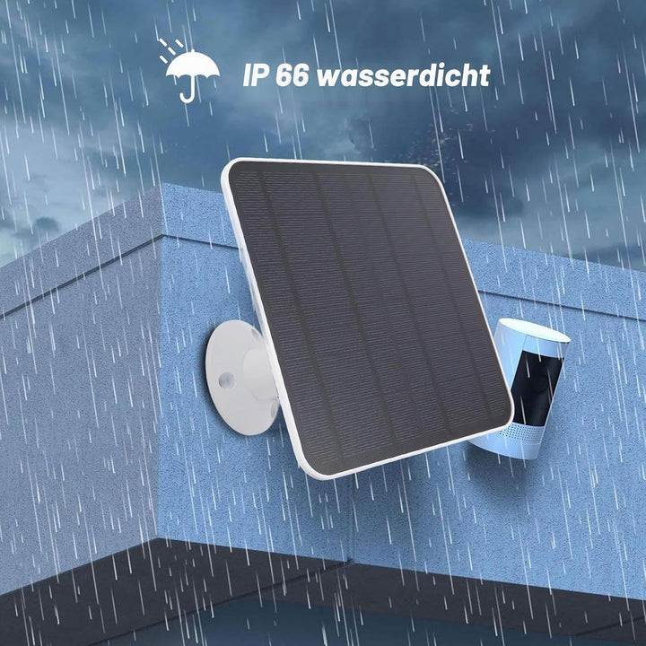 Solarpanel Ladegerät, 12W Solarpanel, mit USB C Anschluss, 9,8 Fuss Langes Kabel, 360 Grad Einstellb