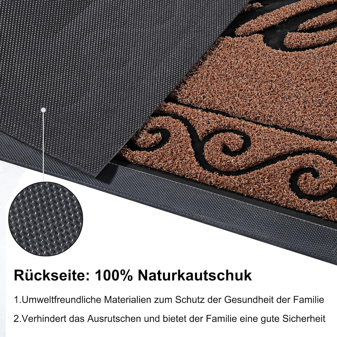 Yimobra Fussmatte Aussen, 120 x 81 cm, rutschfest, Wetterfest, Waschbar, Wellcome Schmutzfangmatte f
