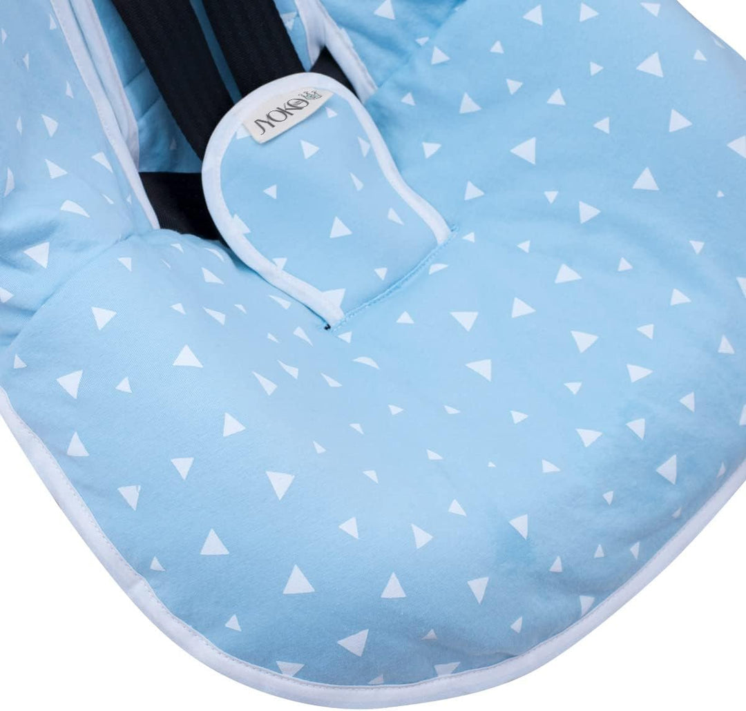 JYOKO Kids Abdecken Gepolsterte Universal für Babyschale (Blue Sparkles), BLUE SPARKLES