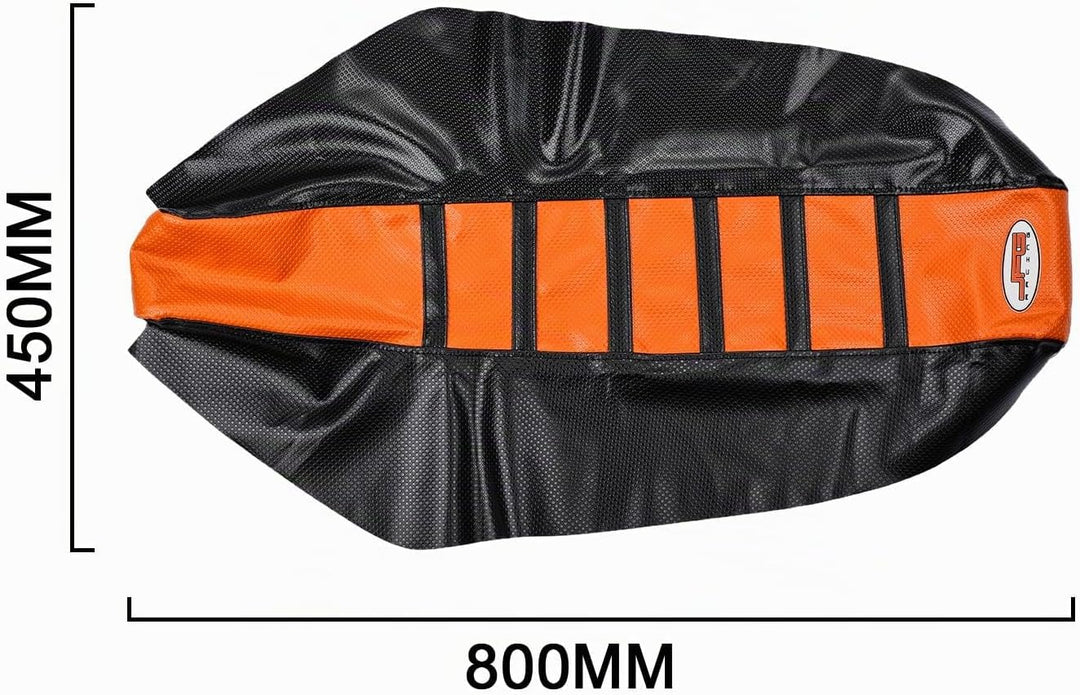 Motorrad Sitzbankbezug,Orange/Schwarz Motorrad Greifer Weiche Motorrad Sitzbezug Für 65 85 125 200 2