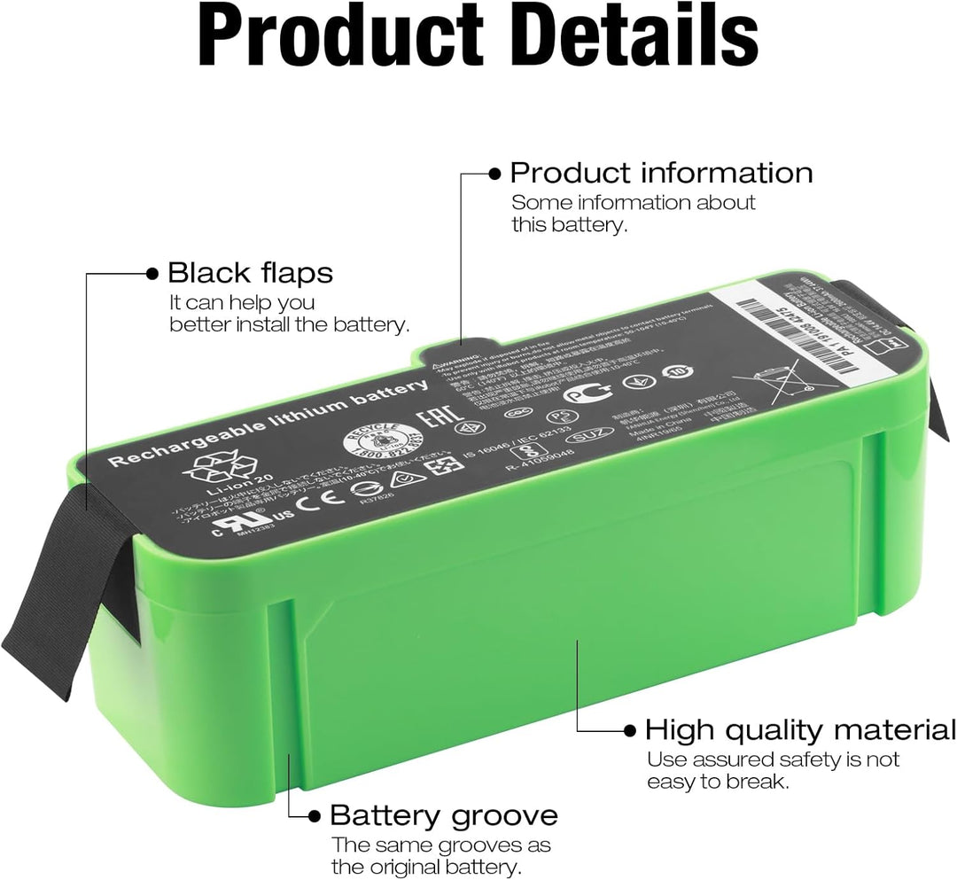 ANTIEE Vacuum Cleaner Ersatzakku für Roomba 681, 685, 677, 691, 690, 680, 696, 695 Total Clean Staub