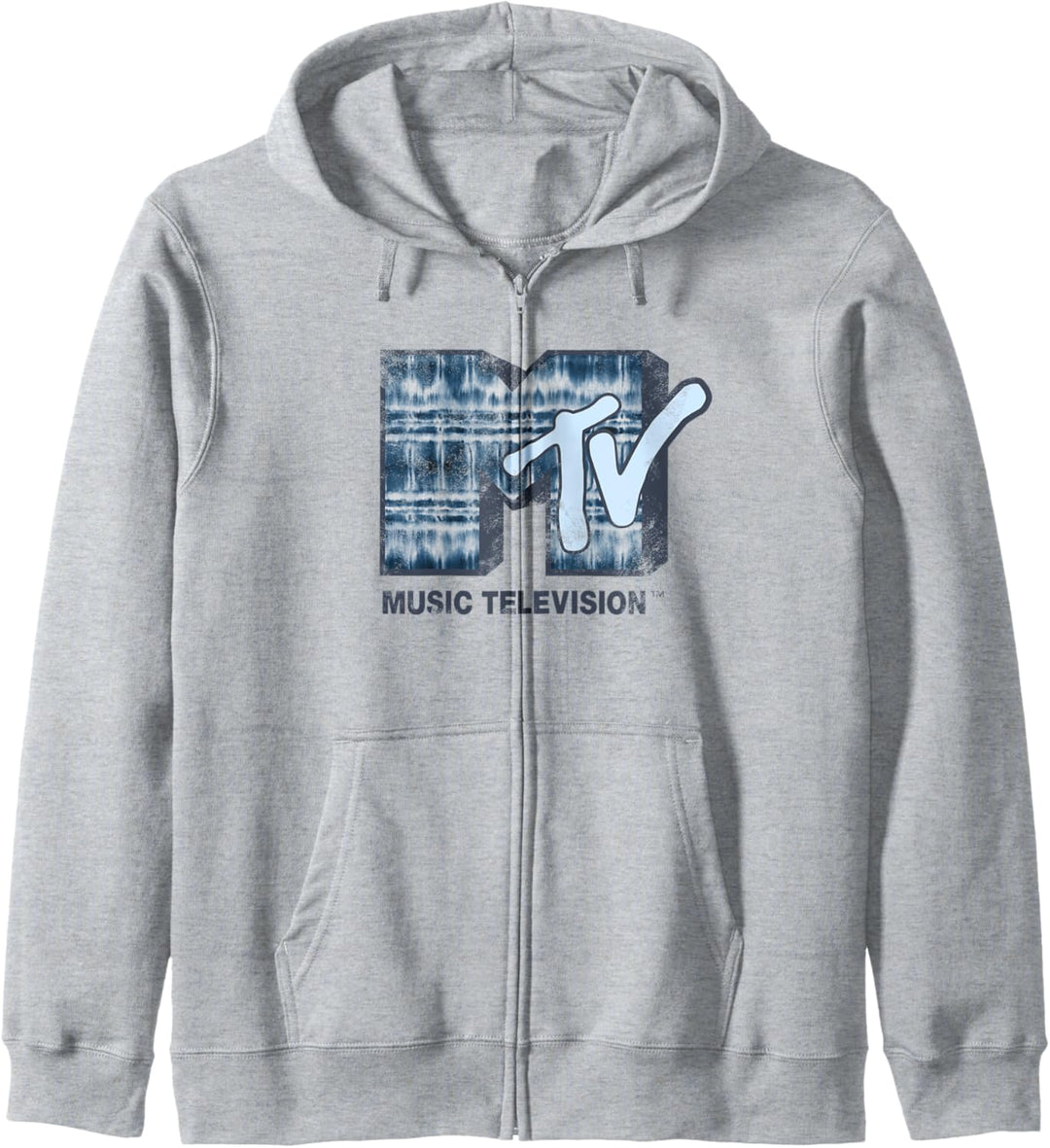 MTV Blue Tie Dye Logo Kapuzenjacke