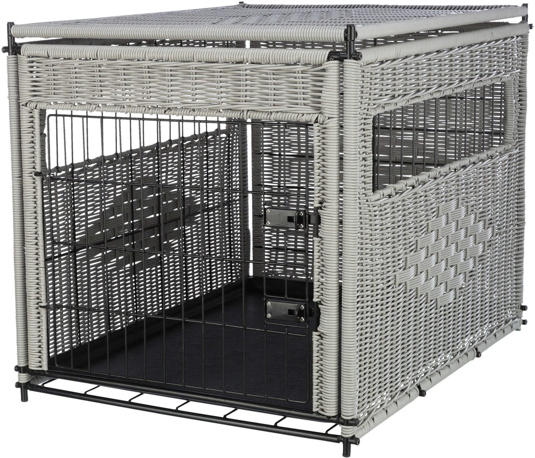 TRIXIE Moderne, verschliessbare Hundebox für die kurzzeitige Unterbringung zu Hause Home Kennel, POL
