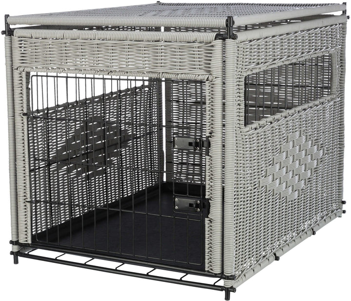 TRIXIE Moderne, verschliessbare Hundebox für die kurzzeitige Unterbringung zu Hause Home Kennel, POL