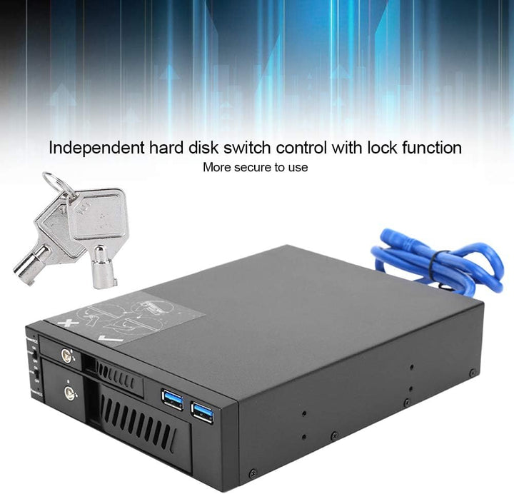 3,5 Zoll Wechselrahmen SATA Mobile Rack, Mobiles Festplatten Rack, Festplattenschutzgehäuse für 2.5/