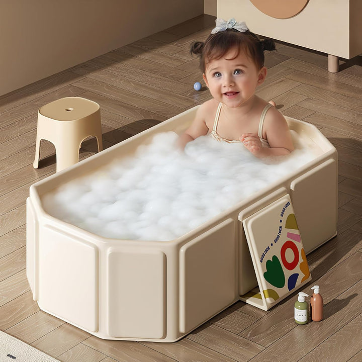 Faltbare Badewanne für Kinder, Tragbare Badewanne, Grosse Kleinkindbadewanne, Tragbares Duschbecken,