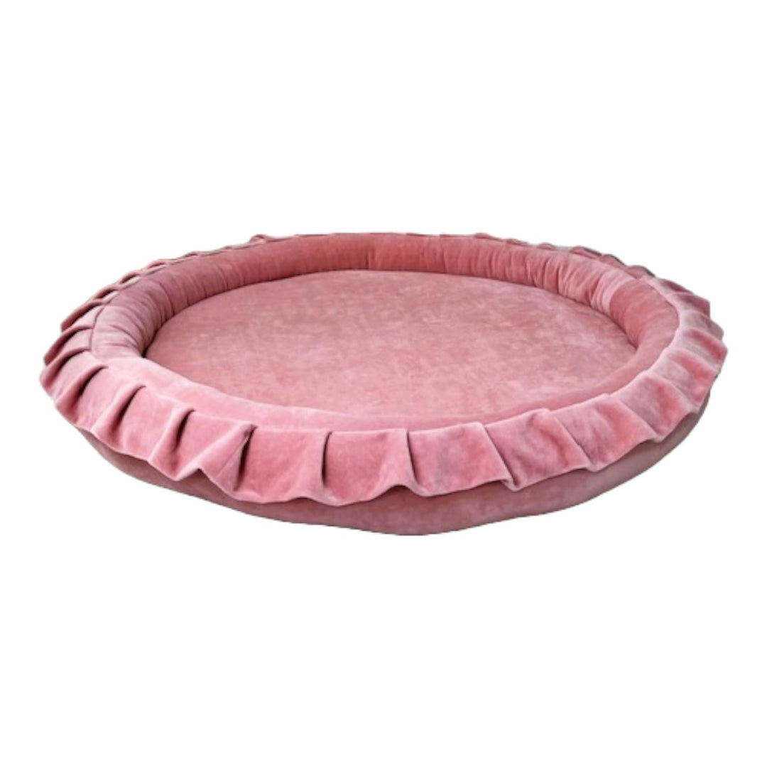 Rosa Babynest aus Velvet mit abnehmbarem Baumwollbezug 105 cm Ideal für Neugeborene Waschbarer Bezug