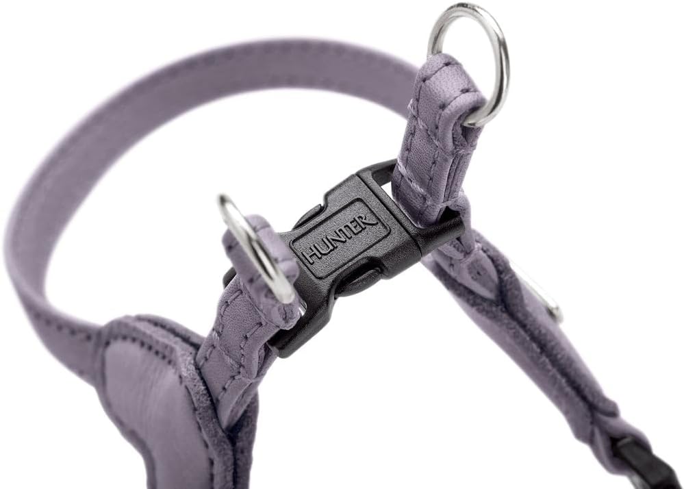 Hunter Hundegeschirr SOHO MINI, Farbe: Flieder-grau, Rindsleder, weich & geschmeidig, fellschonend,